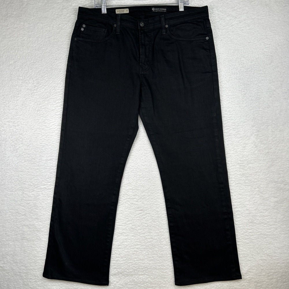 AG Adriano Goldschmied Jeans Mens‎ 38x30 Black The Protege Straight Leg Cotton